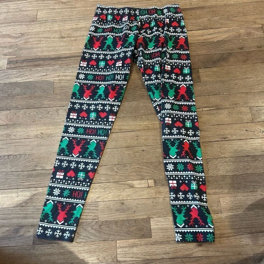 Bundle holiday Christmas leggings size medium - Picture 6 of 11